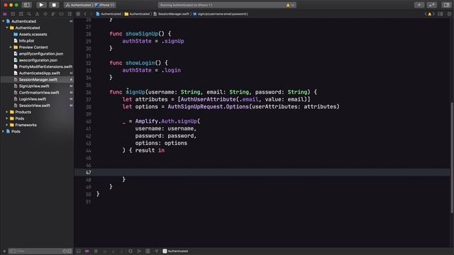 AWS Amplify Authentication Flow for iOS SwiftUI смотреть онлайн