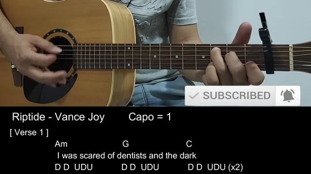 Riptide - Vance Joy - Guitar Tutorial смотреть онлайн