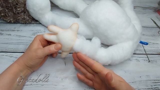 КУКЛА ИЗ КАПРОНА. КАК СДЕЛАТЬ ТЕЛО КУКЛЫ НА КАРКАСЕ. смотреть онлайн