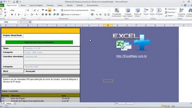 Obtendo IP, Máquina e Usuário através do Excel смотреть онлайн