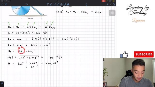 Dynamics 16-124| The disk rolls without slipping such that it has an angular acceleration of ... смотреть онлайн