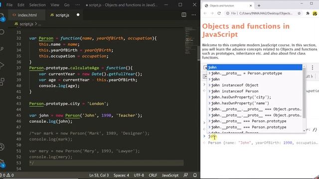 JavaScript Prototype chain смотреть онлайн
