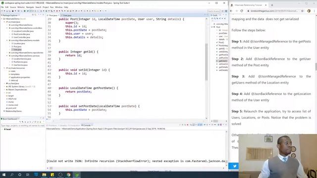 Part 11 - Solving Infinite Recursion using @JsonManagedReference and @JsonBackReference смотреть онлайн