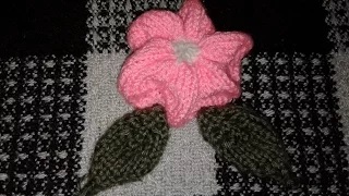 Листочек спицами. Подробный МК. Вязание спицами смотреть онлайн