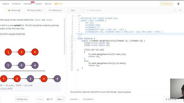 Leetcode ?✅|| 21. Merge Two Sorted Lists✅ || 206. Reverse Linked List✅ смотреть онлайн