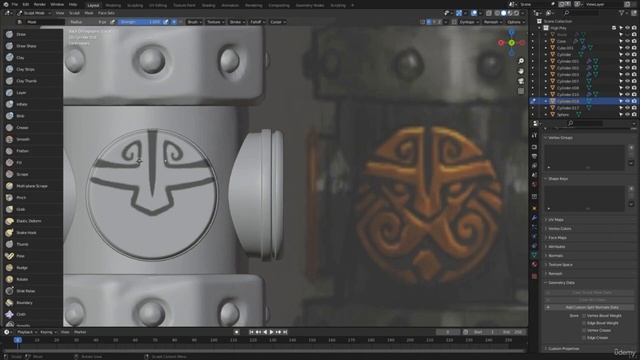 Blender - Fantasy Axe - Sculpting - 06. Extra Sculpting Detail.mp4