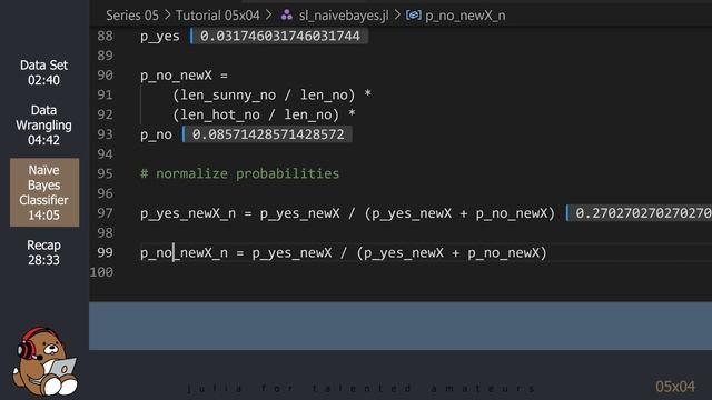 [05x04] Naive Bayes Classifier | Classification | Supervised Learning | Machine Learning [Julia] смотреть онлайн