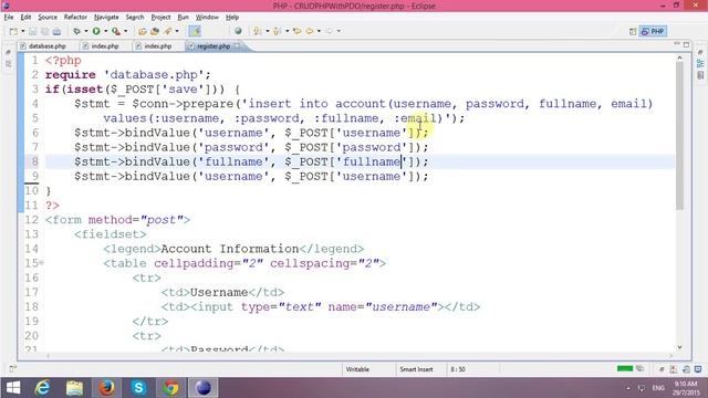 CRUD with PDO in PHP-MySQL смотреть онлайн