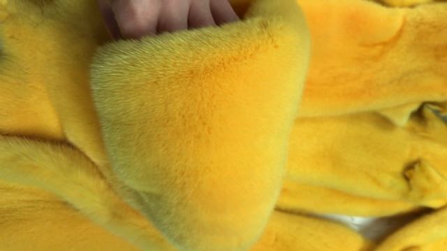 Норка крашеная на белой Желтая смотреть онлайн