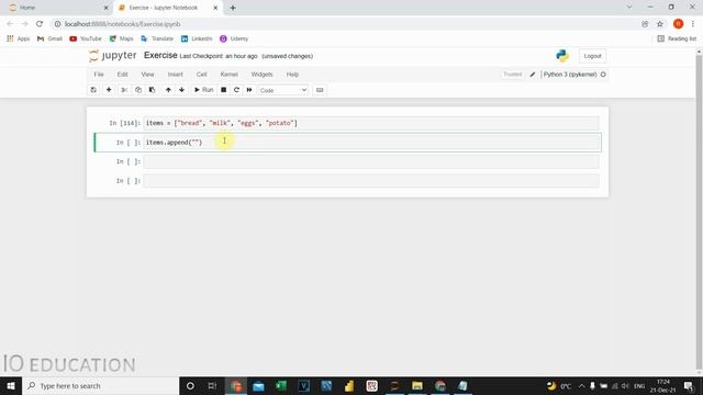 ADD Elements to LIST in Python using APPEND method смотреть онлайн