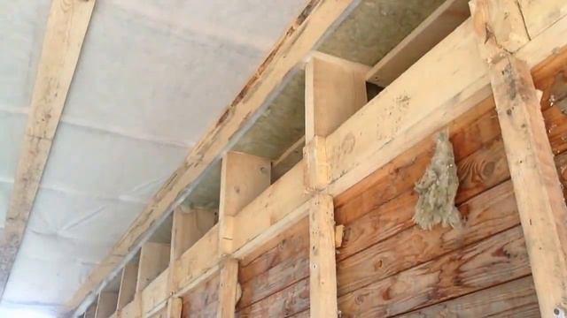 Каркасные стены за 6 дней (2-й этап стены, полы, утепление) смотреть онлайн