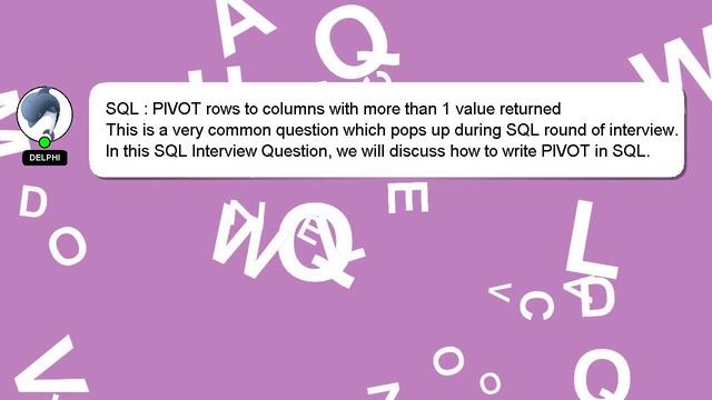 SQL : PIVOT rows to columns with more than 1 value returned смотреть онлайн