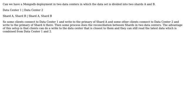 Databases: Can we have two primaries for the same shard in mongodb? смотреть онлайн