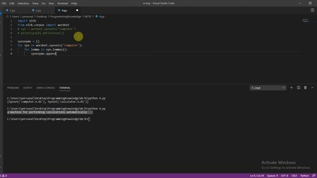 Python NLTK Tutorial 4 - Find Meanings , Synonyms and Antonyms of words using NLTK смотреть онлайн