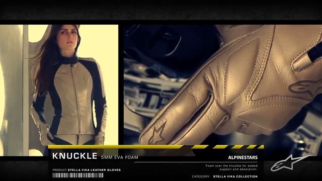 Women's Vika Leather Motorcycle Gloves by Alpinestars at BikeBandit.com смотреть онлайн