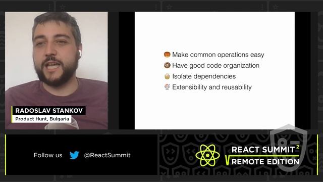 React Native Architecture at Product Hunt – Radoslav Stankov, React Summit Remote Edition 2021 смотреть онлайн