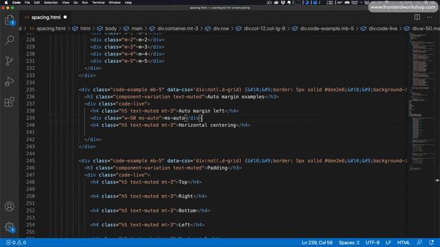 Bootstrap 5: Utilities - Spacing смотреть онлайн