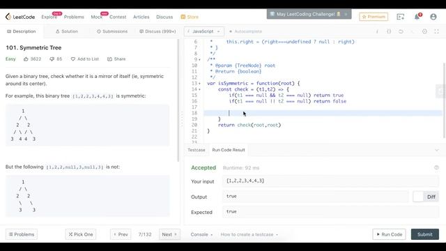 Working with BFS to find if a Binary Tree is Symmetrical смотреть онлайн