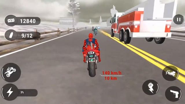 MotorCycle Superhero Racing - Extreme Bike Racing #11 - Motorbike Spiderman - Android Gameplay смотреть онлайн