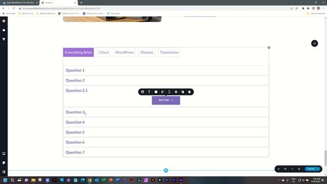 How To Reorder Fields In The Accordion Element With Brizy WordPress & Cloud