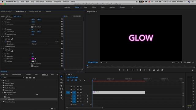 Glow Text Effect In Premiere