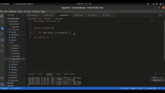 Autenticação de usuários com Python , Django e Bootstrap смотреть онлайн