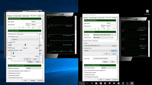 NVENC 1.0 vs VCE 2.0 Afterburner Benchmark смотреть онлайн