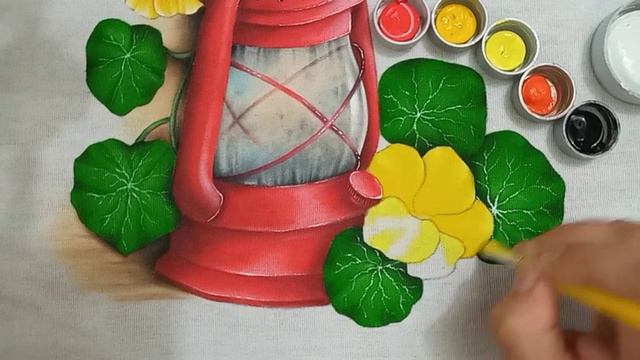 Flor Capuchinha com Lampião Pintura em Tecido Parte 2 - Aula 354 Bruno Silva смотреть онлайн