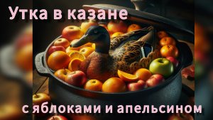 Утка с овощами и фруктами в казане. Классный рецепт. #утка #казан #тандыр