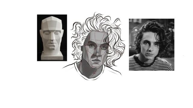 Рисуем объёмный портрет Тимати Шаламе в Procreate (drawing Process Timothee Chalamet)