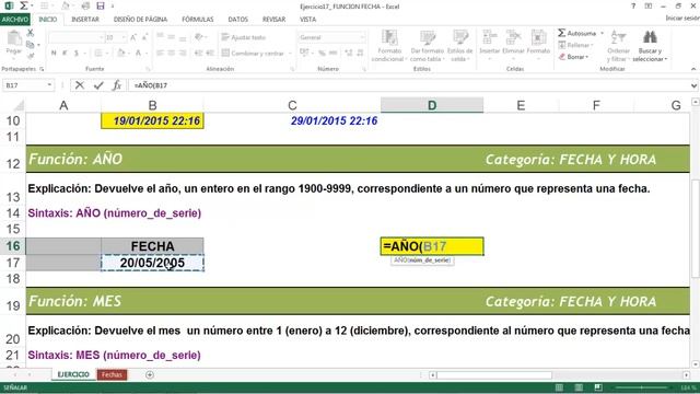 Función de Fecha y Hora en Excel: Hoy, Ahora, Hora, Dia, Mes y Año смотреть онлайн