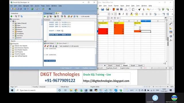 Oracle SQL Training in English Live 1 | DKGT Technologies смотреть онлайн