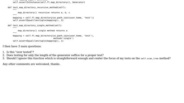 Code Review: Unit tests for os.scandir/scantree a directory смотреть онлайн