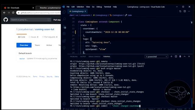React Coming Soon Page #16 - All About Git with GitHub смотреть онлайн