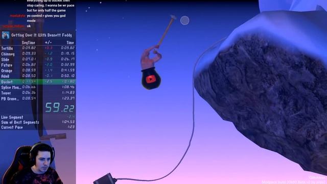 Getting Over It Speedrun In 1:22 смотреть онлайн