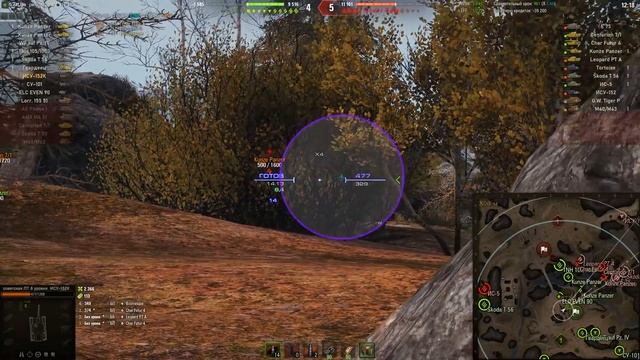 ПОЗИЦИЯ для 1.500 УРОНА на ПТ в 1-ю мин боя. Тундра ИСУ-152 Карта-WOT WORLD of TANKS смотреть онлайн