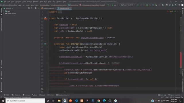 Check Internet Connection in Android Studio | Kotlin | Android Tutorials смотреть онлайн