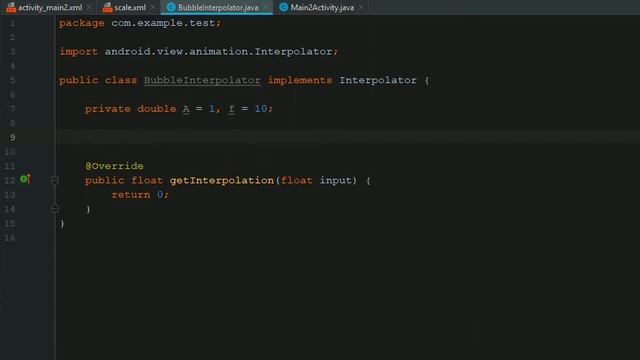 Bubble Animation | using Custom Interpolator | in Android studio смотреть онлайн