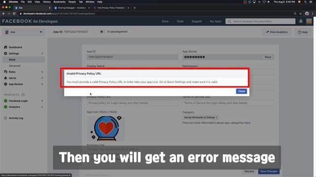 How to change Facebook In development mode to Live to use sign up ( Make free Privacy policy ) смотреть онлайн