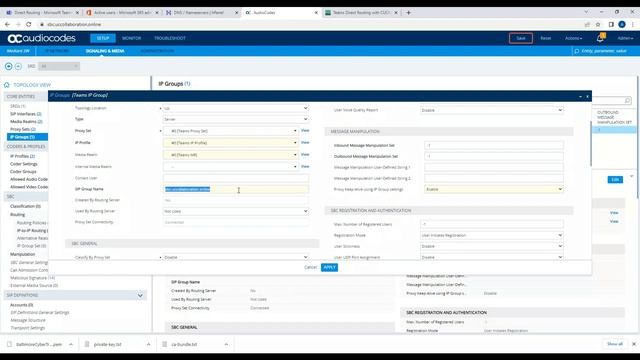 Configuring Audiocodes SBC for Microsoft Teams Direct Routing смотреть онлайн