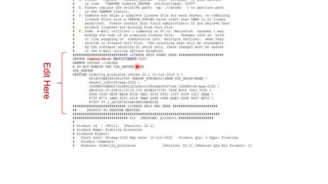 Cadence FlexNet License File Preparation