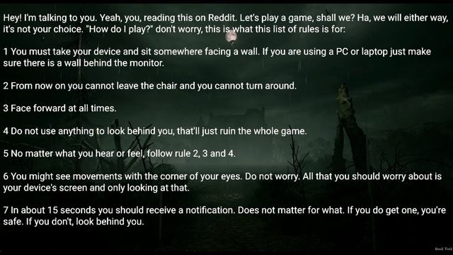 rules : No matter what you hear or feel, follow rule 2, 3 and 4 ! creepy pasta rules ! смотреть онлайн