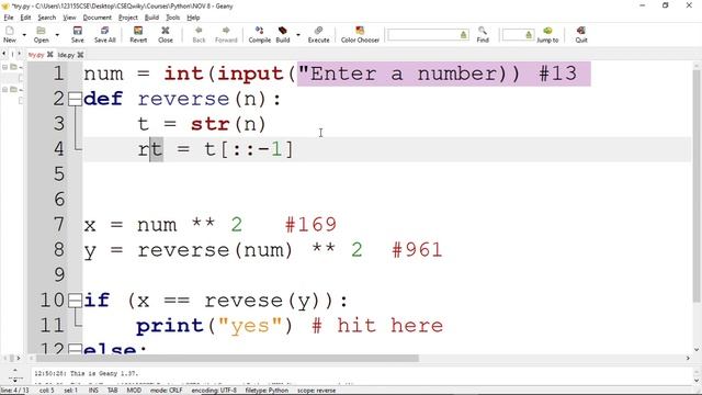 Python || Adam Number || Code Demonstration смотреть онлайн