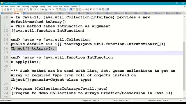 Java Collections to Arrays Creation or Conversion in Java11 || Java Collections Framework || #366 смотреть онлайн