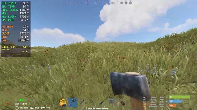 Rust | GTX 750 Ti 2GB | Ryzen 5 2600 | 16GB RAM смотреть онлайн