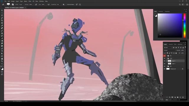 SpeedPaint Robot Sketch смотреть онлайн