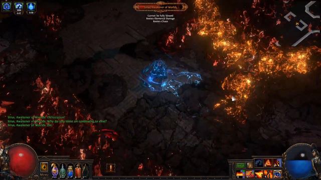 Сирус Пробудитель миров босс мой первый Sirus Awakener of Worlds Boss fight Path of Exile poe пое смотреть онлайн