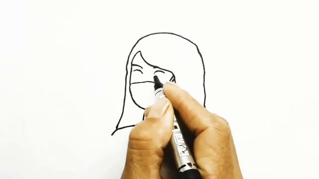 Rasm Chizish| Niqobdagi Qiz Rasmini Chizish|Как нарисовать девушку на маски.