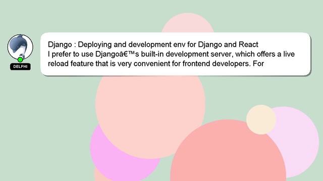 Django : Deploying and development env for Django and React смотреть онлайн