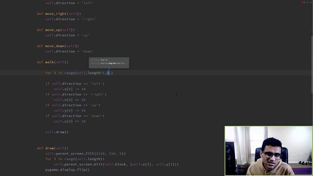 Snake and apple game in python pygame - 4. Draw snake and apple | Python project tutorial смотреть онлайн